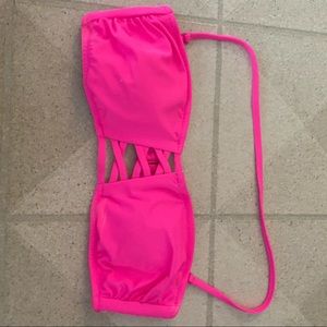 Victoria’s Secret pink bandeau bikini top